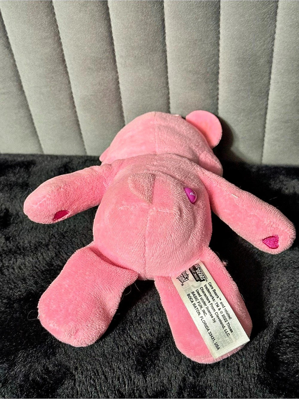 Care Bears Cheer Bear Basic Fun Plush Pink Rainbow Bear - Picture 2 of 4
